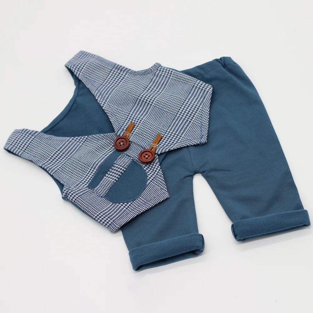 Newborn Photography Costume Props Baby Boy Vest + Pants Baby Clothes for Photo Shoot Picture Accessories Bebe Gentleman Outfit