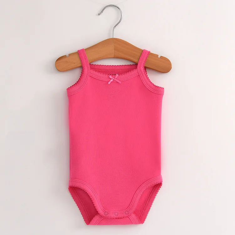 Baby One-Pieces Bodysuits for Newborn Girls, Cotton Sleeveless Rompers, Toddler Summer Playsuits, White Clothes Outfit 2023"