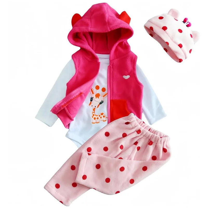 Reborn Doll Clothes Baby Girl Boy Outfit for 50-55cm Newborn Dolls, 0-3 Month Toddler Doll Kit, Realistic Baby Doll Clothing Set, Accessories