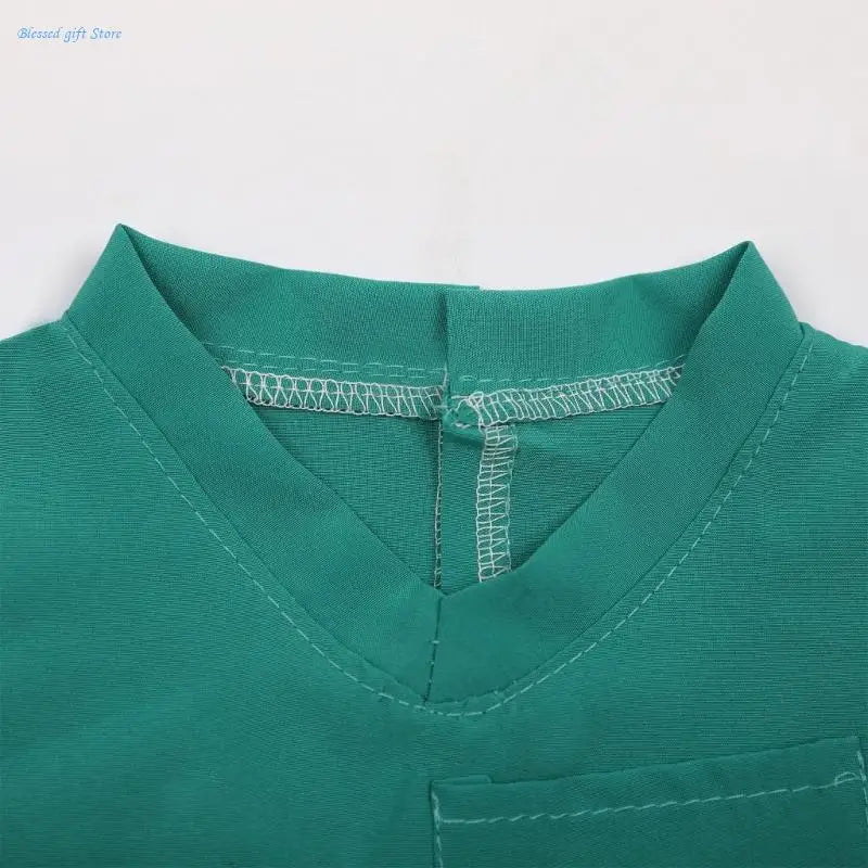 Baby Photography Props Doctor Uniform Hat & T-shirt Photo Outfit Newborns Photo Clothes Fashion Jumpsuits Infant Suit