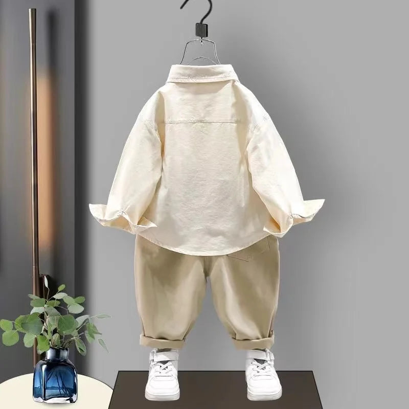 Kids Clothes Boys Spring Korean Set – Baby Boys 2024 New Clothing Set, Sweater Shirt and Pants 3PCS Children Sport Suit Outfits