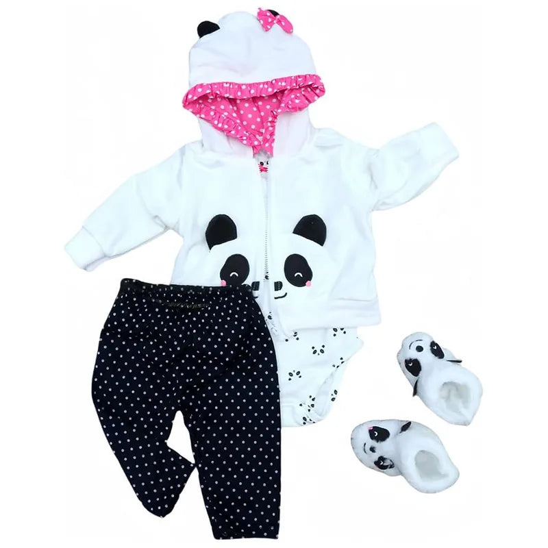 Reborn Doll Clothes Baby Girl Boy Outfit for 50-55cm Newborn Dolls, 0-3 Month Toddler Doll Kit, Realistic Baby Doll Clothing Set, Accessories