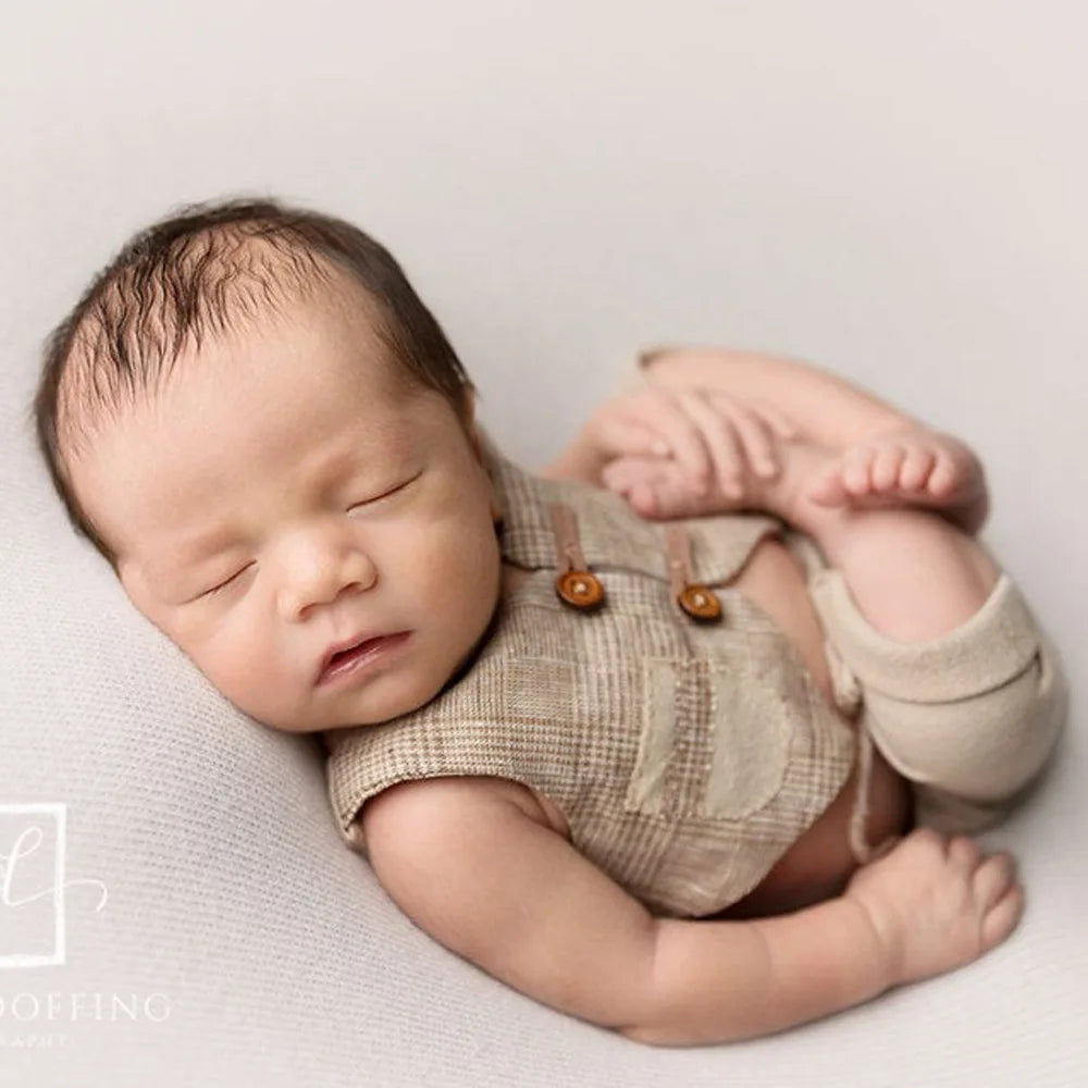 Newborn Photography Costume Props Baby Boy Vest + Pants Baby Clothes for Photo Shoot Picture Accessories Bebe Gentleman Outfit