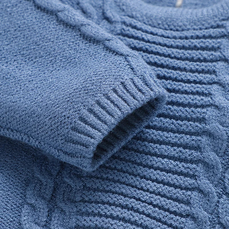 Newborn Baby Clothing Set Knit Infant Boy Sweater + Pants + Hat Long Sleeve Warm Autumn Toddler Pullover Trousers Bonnet 0-9M 3PCS