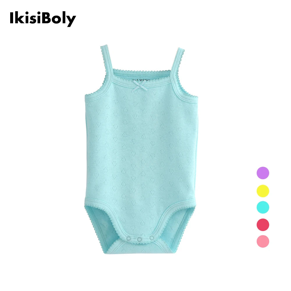 Baby One-Pieces Bodysuits for Newborn Girls, Cotton Sleeveless Rompers, Toddler Summer Playsuits, White Clothes Outfit 2023"