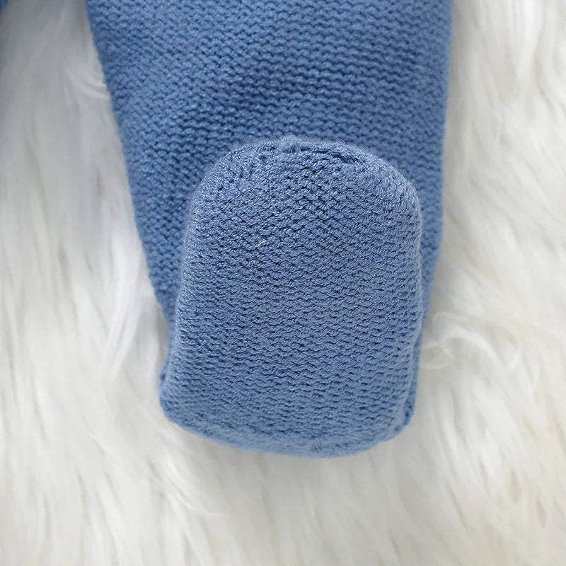 Newborn Baby Clothing Set Knit Infant Boy Sweater + Pants + Hat Long Sleeve Warm Autumn Toddler Pullover Trousers Bonnet 0-9M 3PCS