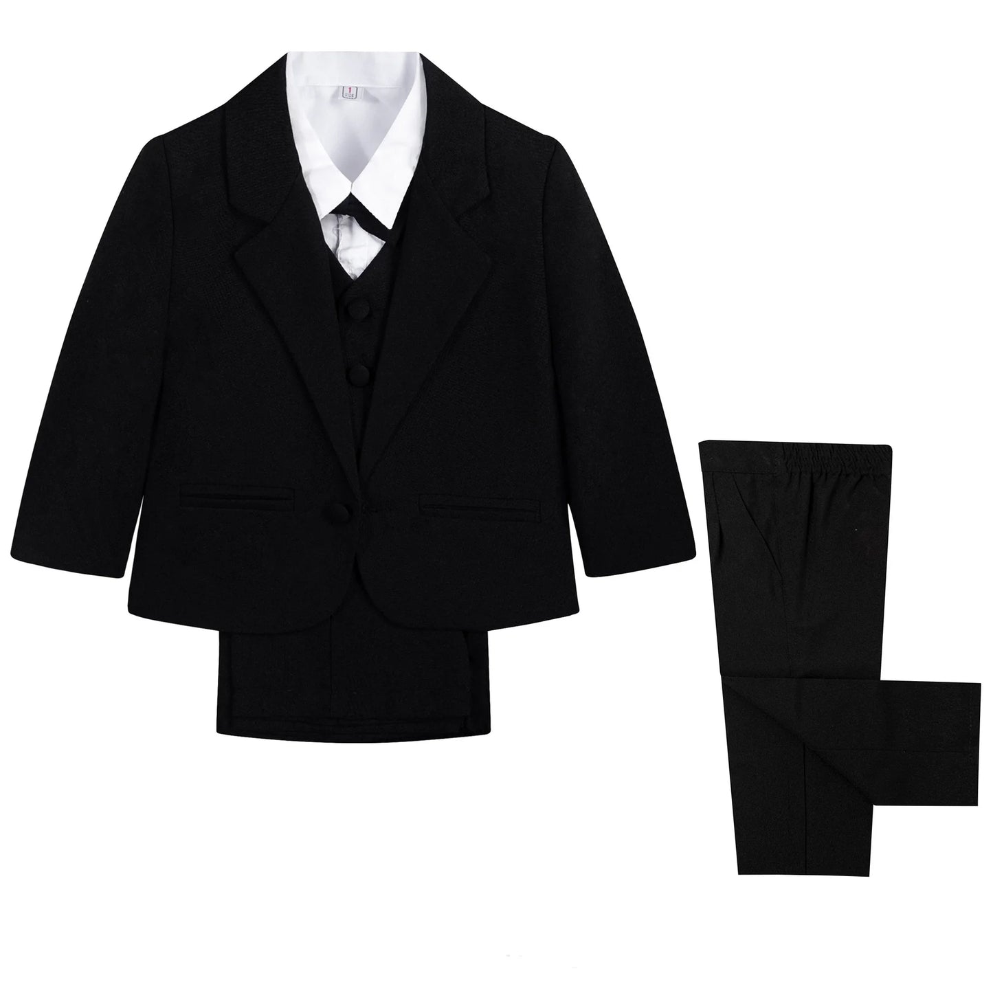 Little Boy Formal Suit - 5PCS Baby Gentleman Outfit with Bowtie | Elegant Toddler Boys Clothes (Style 3187)