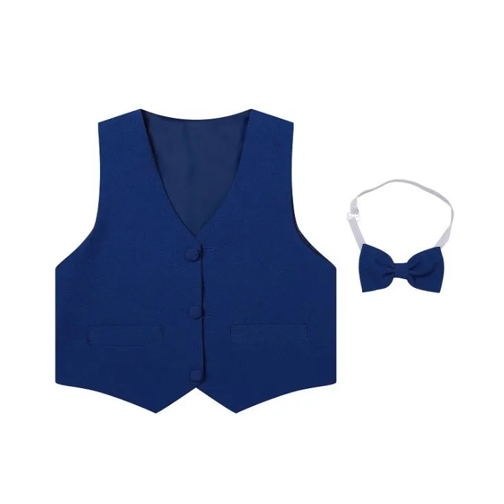Little Boy Formal Suit - 5PCS Baby Gentleman Outfit with Bowtie | Elegant Toddler Boys Clothes (Style 3187)