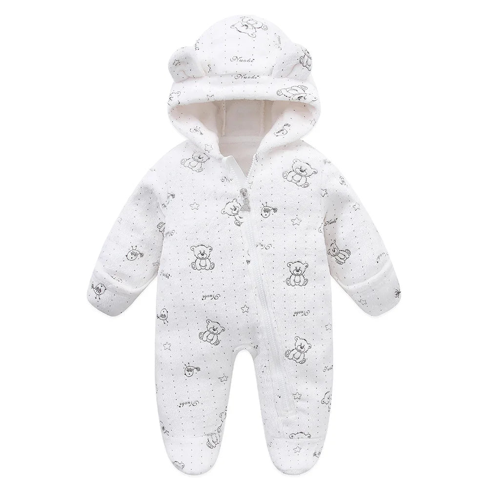 rcomll Newborn Baby Rompers – Spring Autumn Warm Fleece Cute Infant Costume, Kids Playsuit Jumpsuits, Baby Clothes 0-1Y Outwear