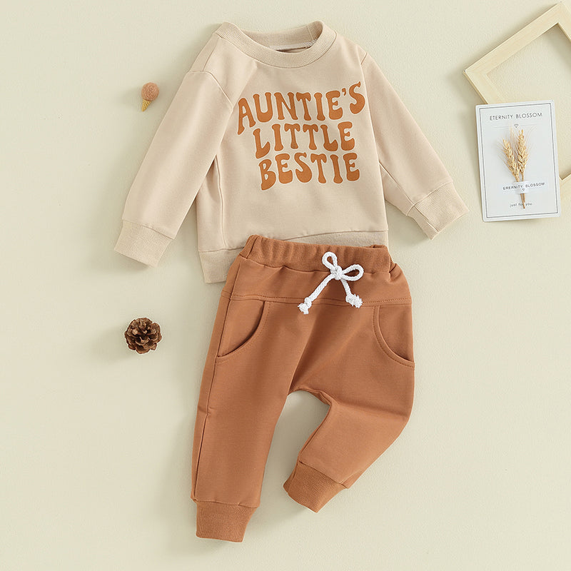 Pudcoco Toddler Baby Girl Clothes 2Pcs Outfit, Long Sleeve Letter Print Sweatshirt & Jogger Pants Set, Cute Infant Clothing for 0-3T"