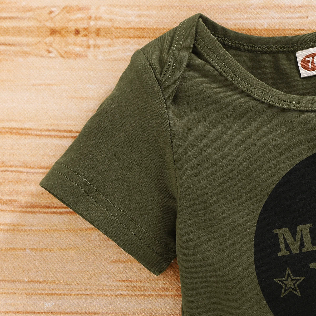Newborn Baby Boy Summer Outfit - 3PCS Set | Letters Short Sleeve Romper, Camouflage Pants & Hat (0-18 Months)