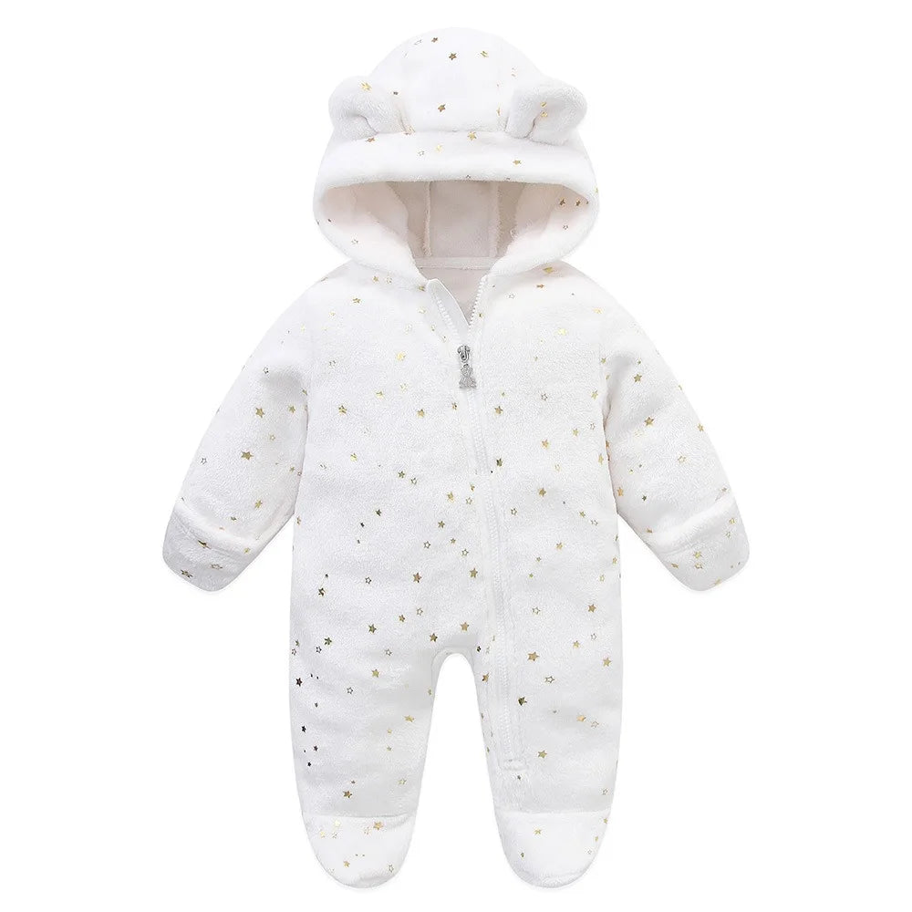 rcomll Newborn Baby Rompers – Spring Autumn Warm Fleece Cute Infant Costume, Kids Playsuit Jumpsuits, Baby Clothes 0-1Y Outwear