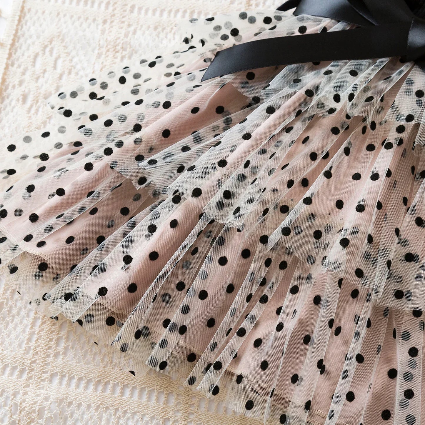 Polka-Dot Summer Dresses for Girls, Korean Style Layered Sleeveless Casual Dress, Cute Kids Dress for 2-6 Years, Baby Girls Clothes"