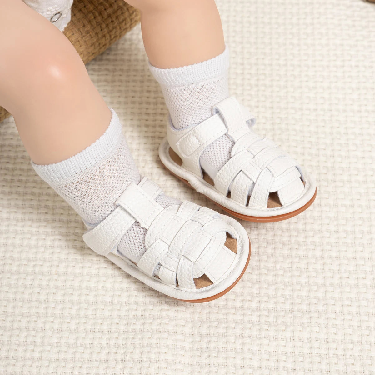 KID SUN Summer Breathable Baby Girls & Boys Sandals – Infant Casual Soft Rubber Sole, Anti-Slip Toddler Outdoor Walking Shoes"
