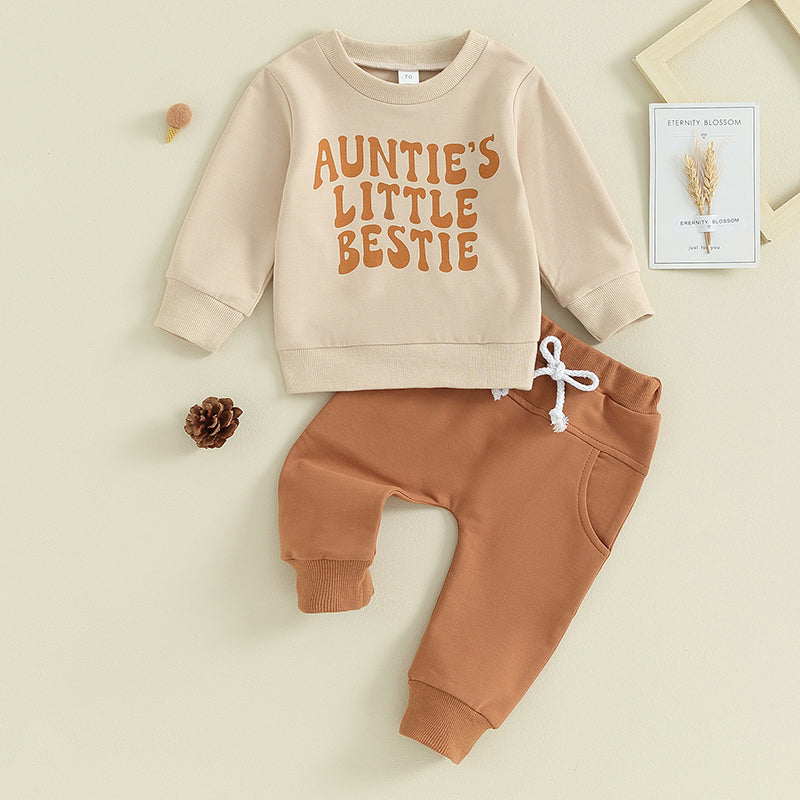 Pudcoco Toddler Baby Girl Clothes 2Pcs Outfit, Long Sleeve Letter Print Sweatshirt & Jogger Pants Set, Cute Infant Clothing for 0-3T"