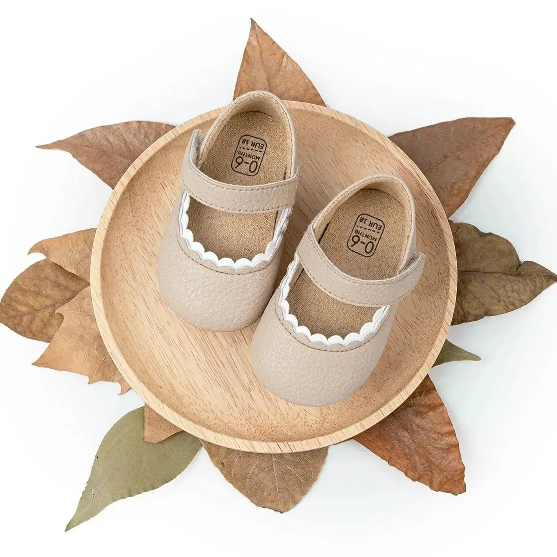 Meckior Baby Boys Girls Shoes, Infant Leather Rubber Sole Anti-Slip Toddler First Walkers, Crib Shoes for Newborn Girl Princess