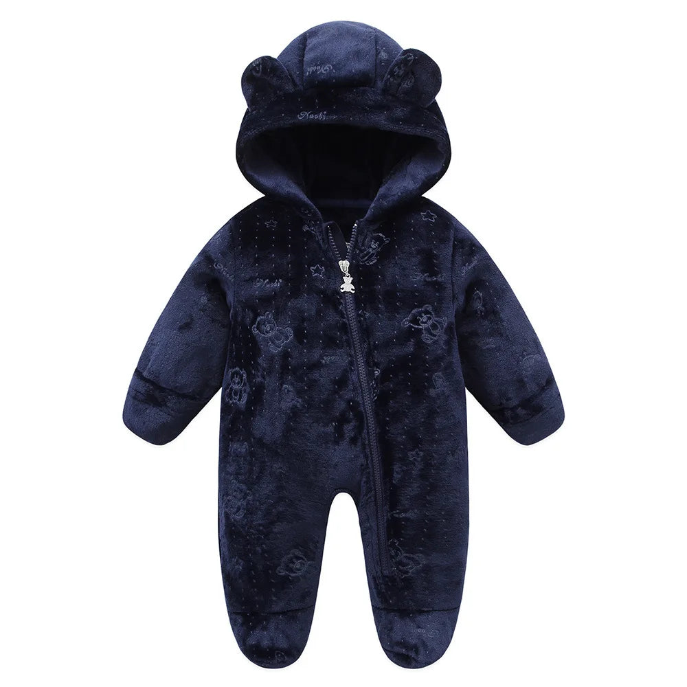 rcomll Newborn Baby Rompers – Spring Autumn Warm Fleece Cute Infant Costume, Kids Playsuit Jumpsuits, Baby Clothes 0-1Y Outwear