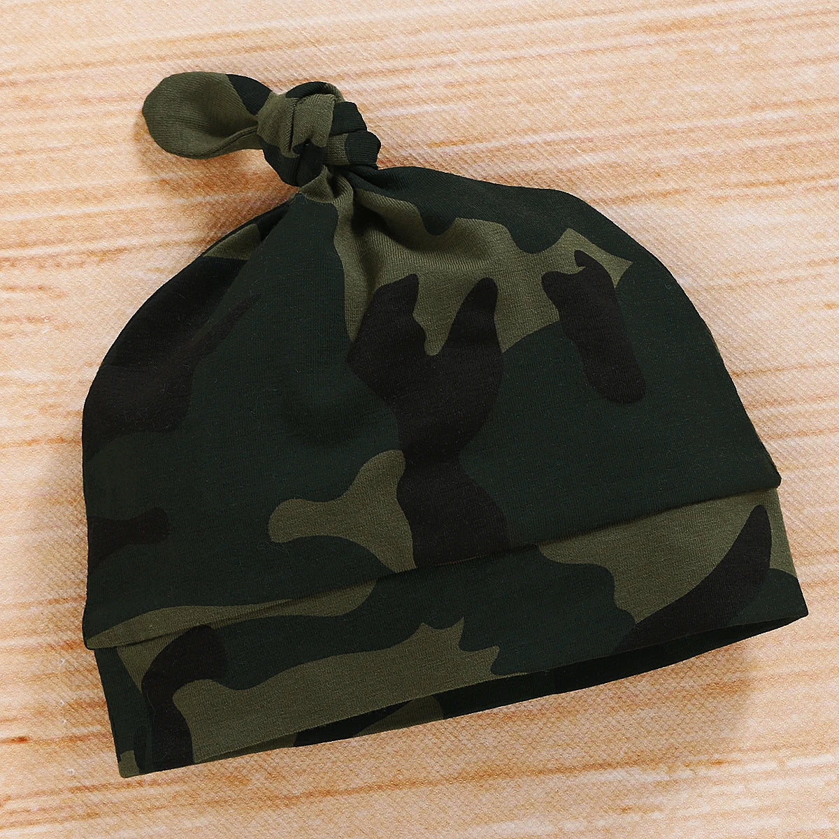 Newborn Baby Boy Summer Outfit - 3PCS Set | Letters Short Sleeve Romper, Camouflage Pants & Hat (0-18 Months)