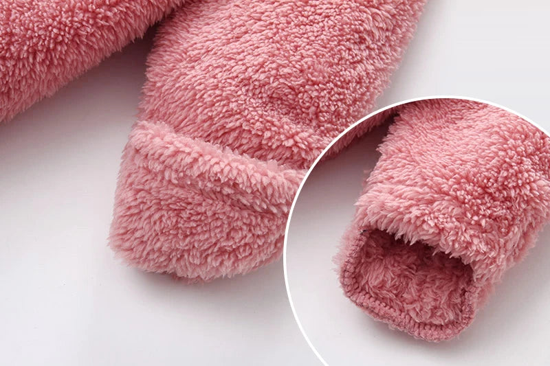 rcomll Newborn Baby Rompers – Spring Autumn Warm Fleece Cute Infant Costume, Kids Playsuit Jumpsuits, Baby Clothes 0-1Y Outwear
