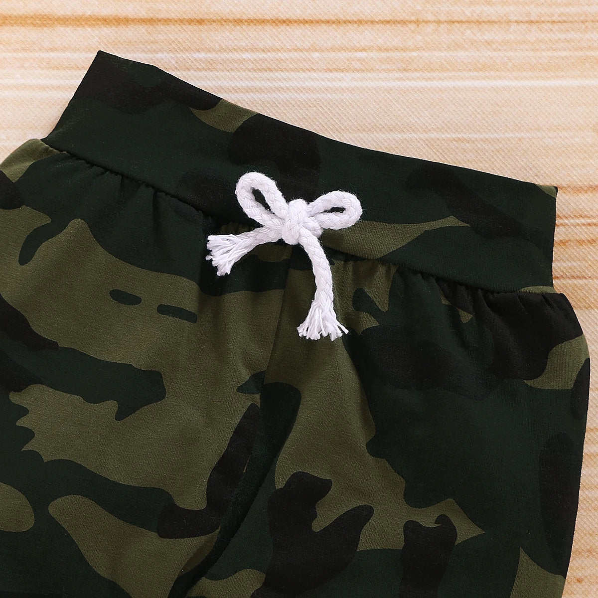 Newborn Baby Boy Summer Outfit - 3PCS Set | Letters Short Sleeve Romper, Camouflage Pants & Hat (0-18 Months)