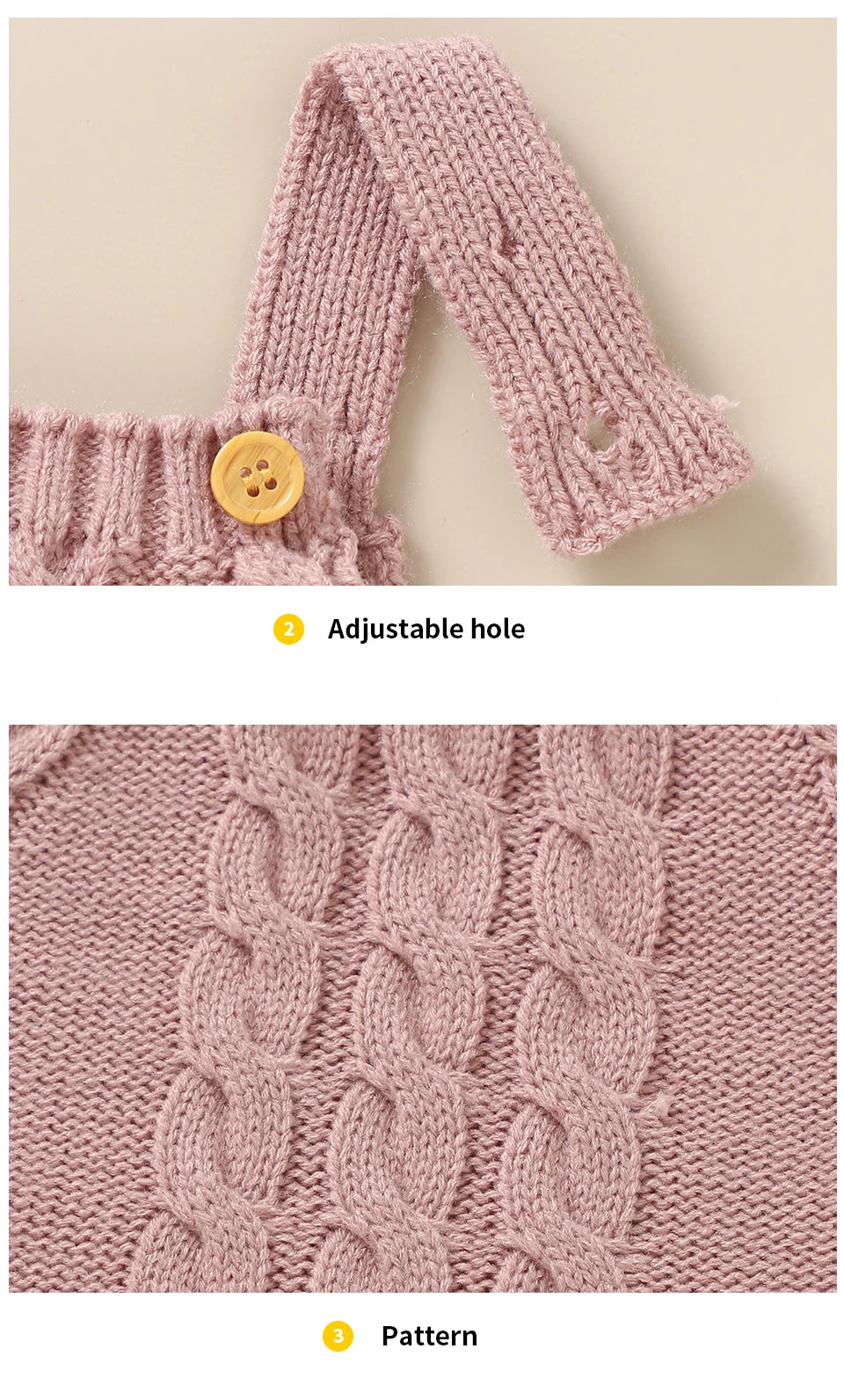 Infant Boys & Girls Sleeveless Rompers, Solid Color Knitted Jumpsuits for Newborns 0-18M, Spring/Fall Children’s Outfit"