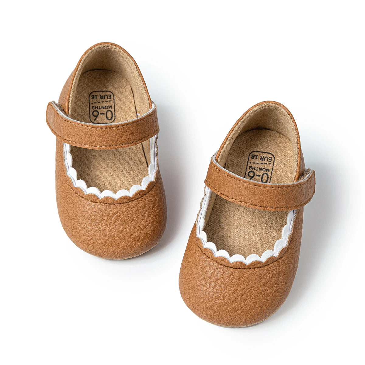 Meckior Baby Boys Girls Shoes, Infant Leather Rubber Sole Anti-Slip Toddler First Walkers, Crib Shoes for Newborn Girl Princess
