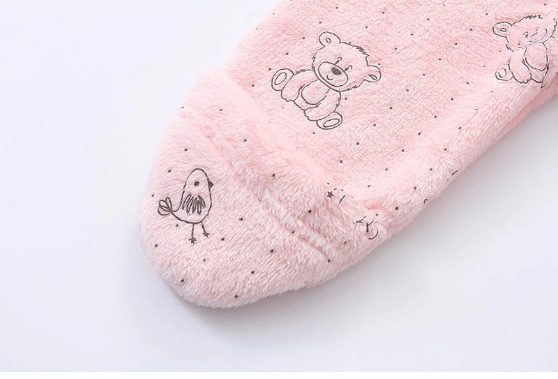 rcomll Newborn Baby Rompers – Spring Autumn Warm Fleece Cute Infant Costume, Kids Playsuit Jumpsuits, Baby Clothes 0-1Y Outwear