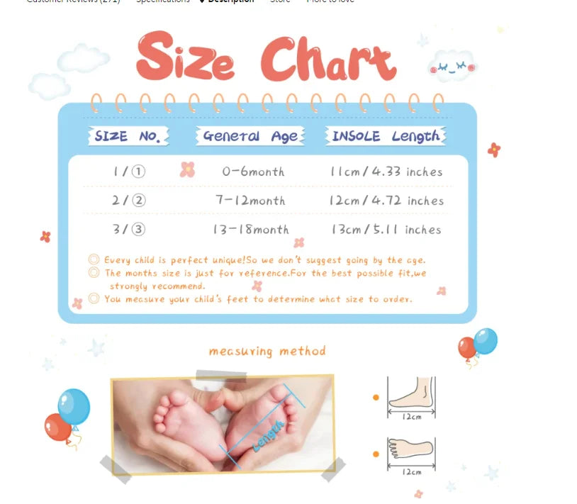 Baby Boy & Girl Shoes – Infant Non-Slip Sneakers, Breathable Lightweight Toddler First Walking Shoes (6-18 Months)