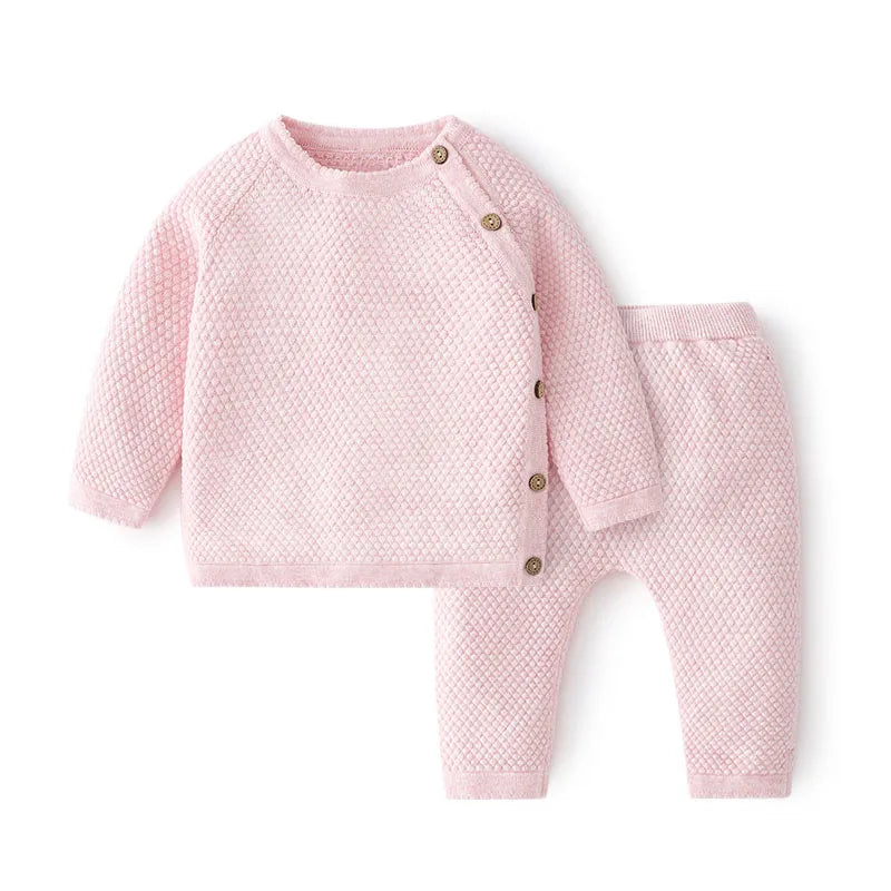 Baby Clothes Set - Cotton Knitted Sweater & Pants | Spring Newborn Infant Outfit & Pajamas (Boy & Girl)