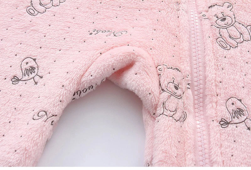 rcomll Newborn Baby Rompers – Spring Autumn Warm Fleece Cute Infant Costume, Kids Playsuit Jumpsuits, Baby Clothes 0-1Y Outwear