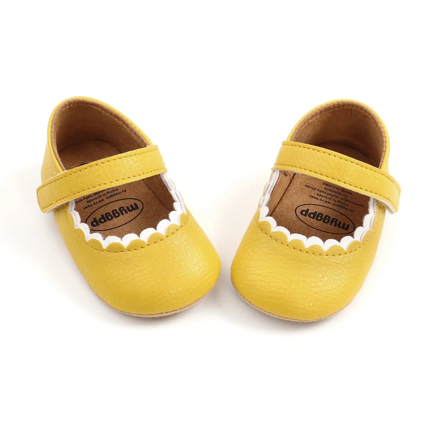 Meckior Baby Boys Girls Shoes, Infant Leather Rubber Sole Anti-Slip Toddler First Walkers, Crib Shoes for Newborn Girl Princess