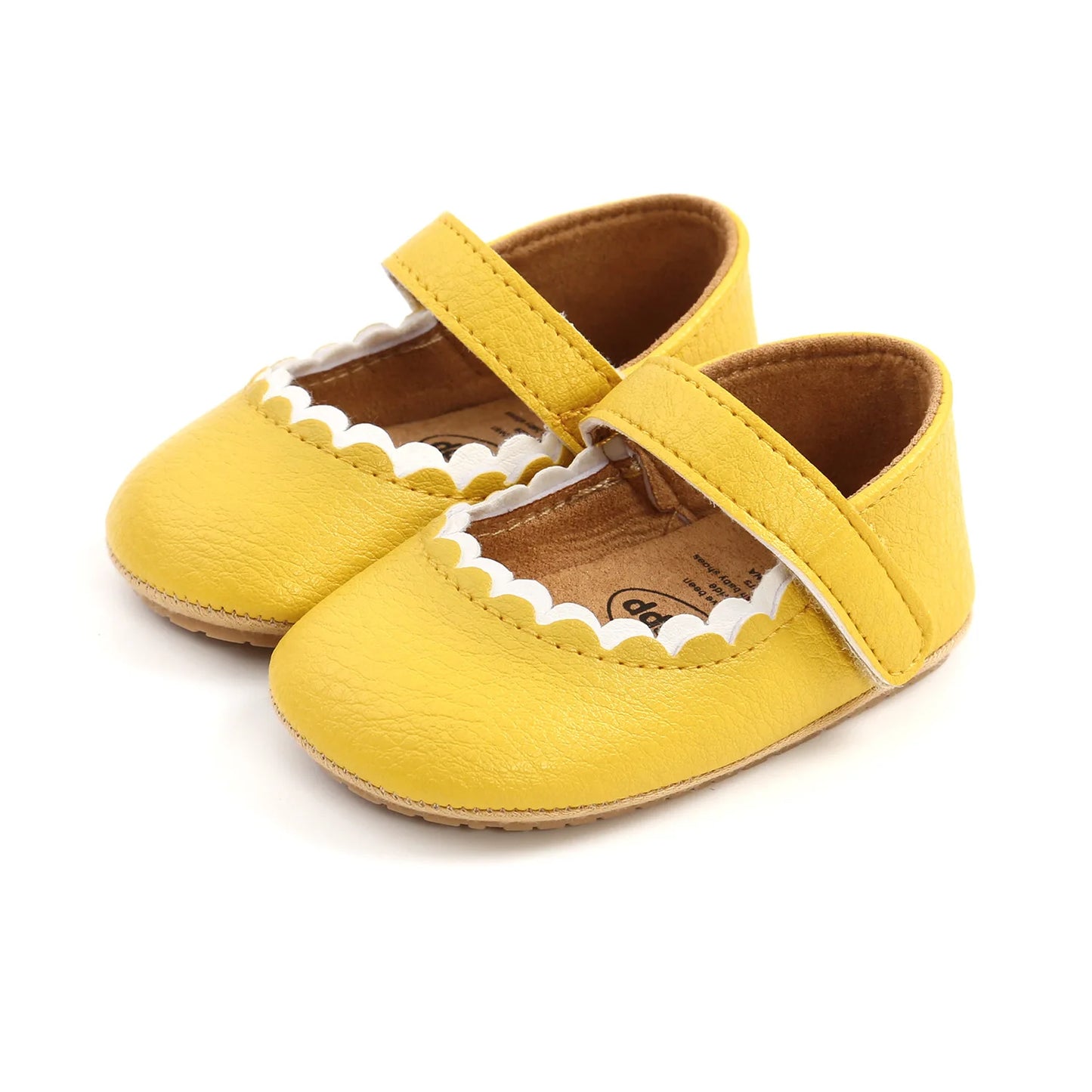 Meckior Baby Boys Girls Shoes, Infant Leather Rubber Sole Anti-Slip Toddler First Walkers, Crib Shoes for Newborn Girl Princess