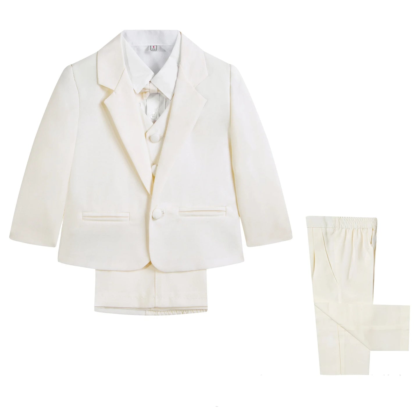 Little Boy Formal Suit - 5PCS Baby Gentleman Outfit with Bowtie | Elegant Toddler Boys Clothes (Style 3187)