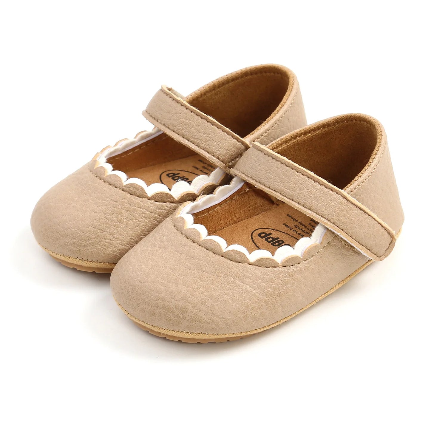 Meckior Baby Boys Girls Shoes, Infant Leather Rubber Sole Anti-Slip Toddler First Walkers, Crib Shoes for Newborn Girl Princess