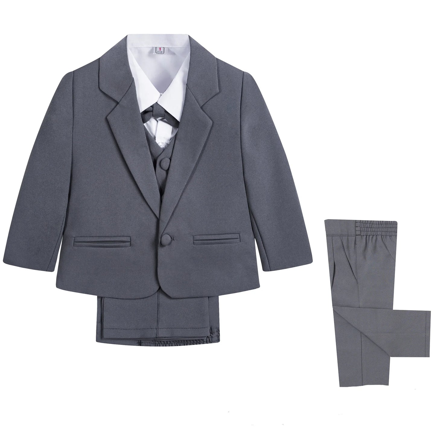 Little Boy Formal Suit - 5PCS Baby Gentleman Outfit with Bowtie | Elegant Toddler Boys Clothes (Style 3187)