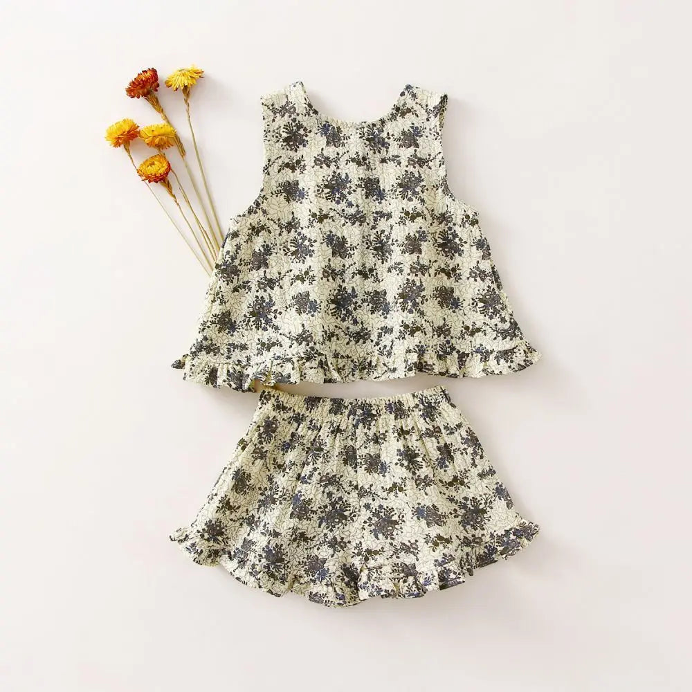 Summer Toddler Girls Clothes Set, Organic Cotton 2Pcs Baby Girl Clothing for 0-4 Years, Comfortable & Stylish Outfit