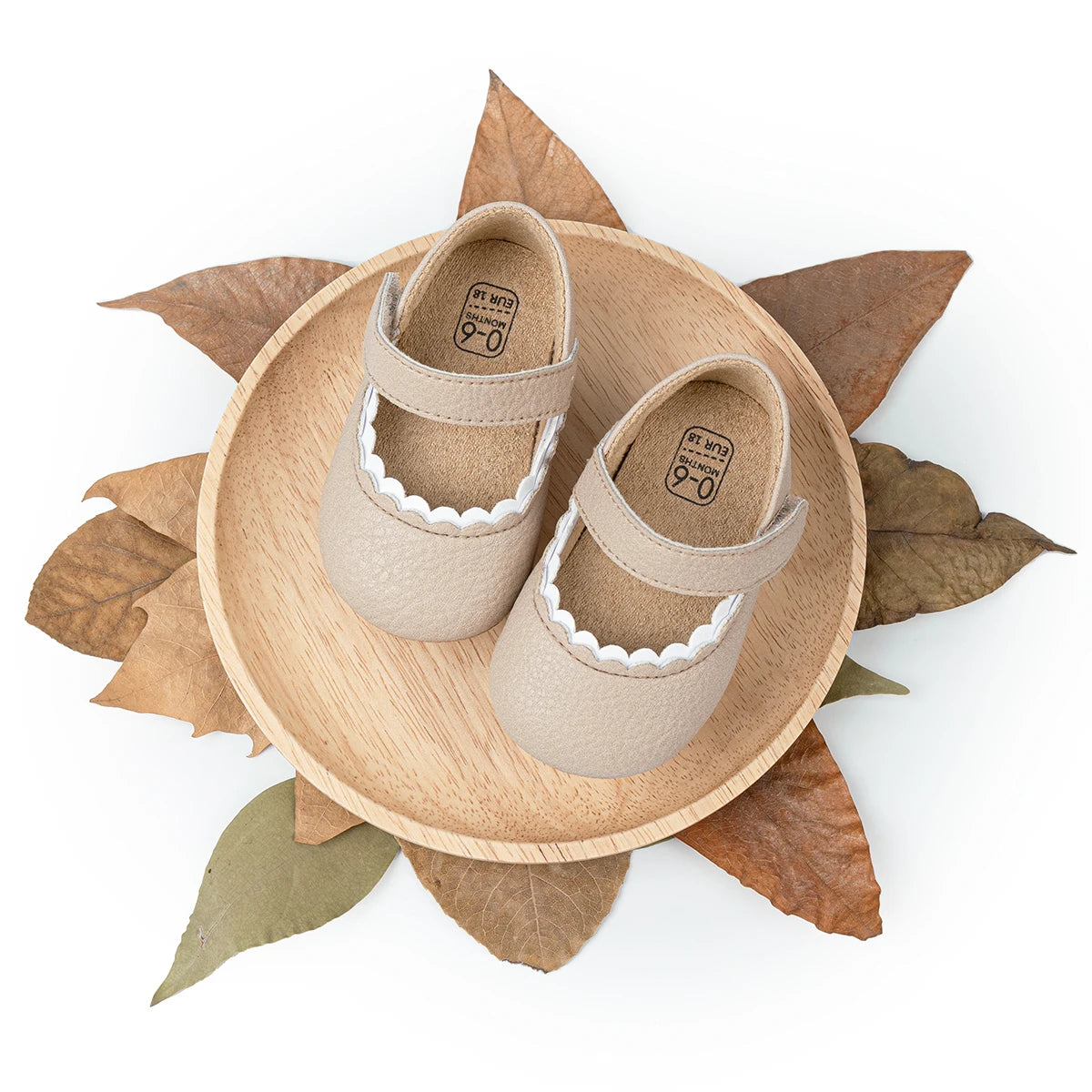 Meckior Baby Boys Girls Shoes, Infant Leather Rubber Sole Anti-Slip Toddler First Walkers, Crib Shoes for Newborn Girl Princess