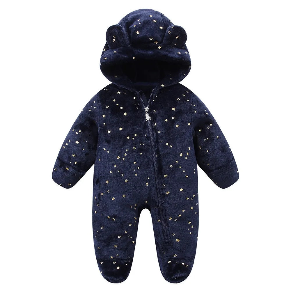 rcomll Newborn Baby Rompers – Spring Autumn Warm Fleece Cute Infant Costume, Kids Playsuit Jumpsuits, Baby Clothes 0-1Y Outwear