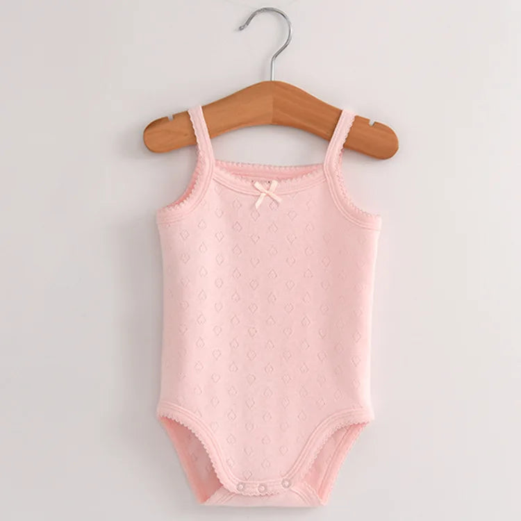 Baby One-Pieces Bodysuits for Newborn Girls, Cotton Sleeveless Rompers, Toddler Summer Playsuits, White Clothes Outfit 2023"