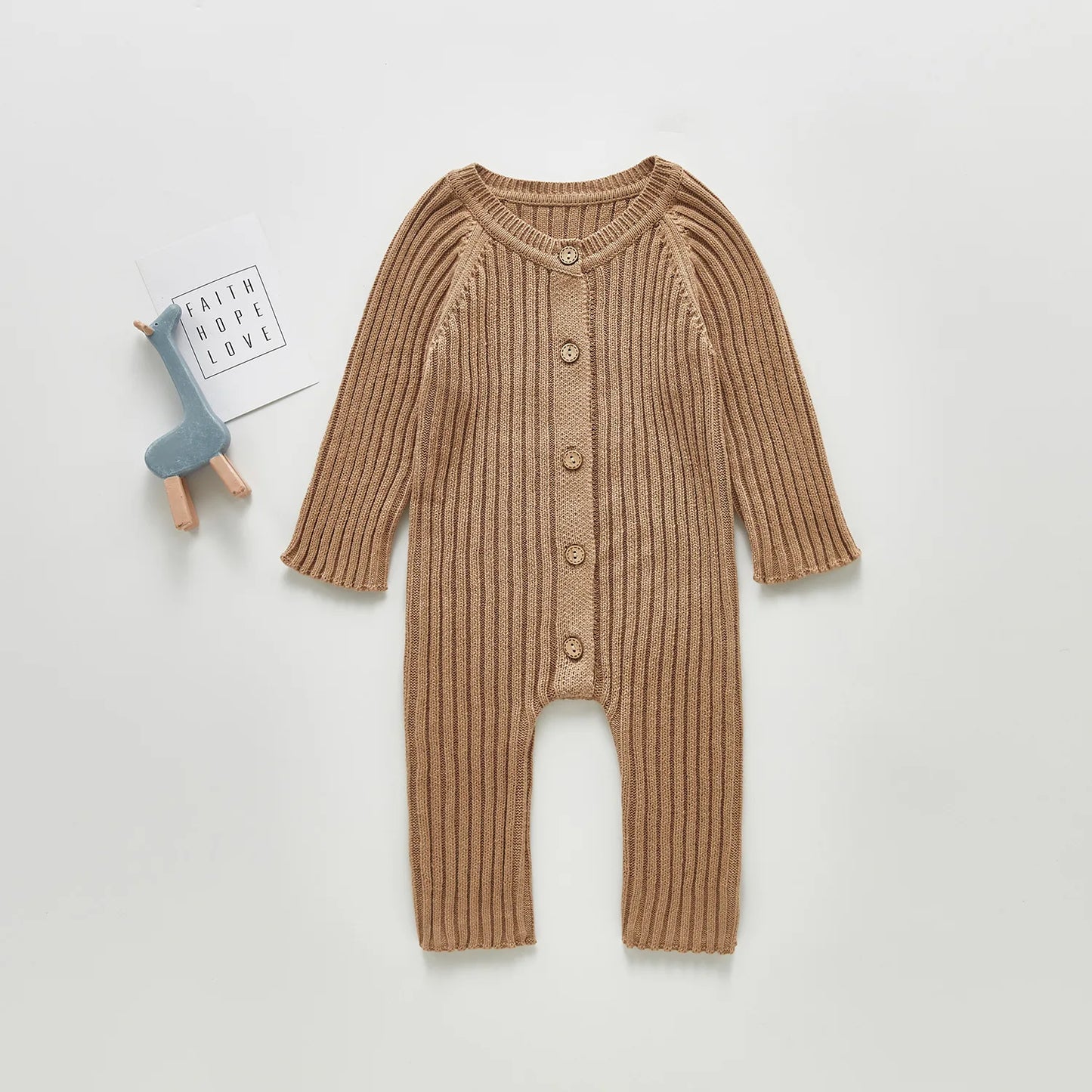 Personalized Infant Baby Girl Boy Fall Winter Thick Knit One Piece Outfit Romper Jumpsuit Sweater Outwear