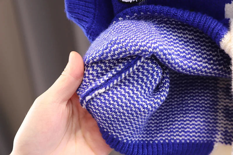 Baby Boy Clothes Set Knitted Sweater Vest White Shirts Jeans 3PCS Boys Infant Clothing Kids Bebes Jogging Suits Tracksuit
