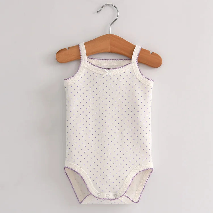 Baby One-Pieces Bodysuits for Newborn Girls, Cotton Sleeveless Rompers, Toddler Summer Playsuits, White Clothes Outfit 2023"