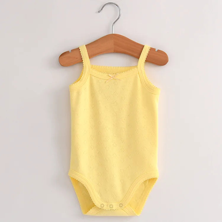 Baby One-Pieces Bodysuits for Newborn Girls, Cotton Sleeveless Rompers, Toddler Summer Playsuits, White Clothes Outfit 2023"