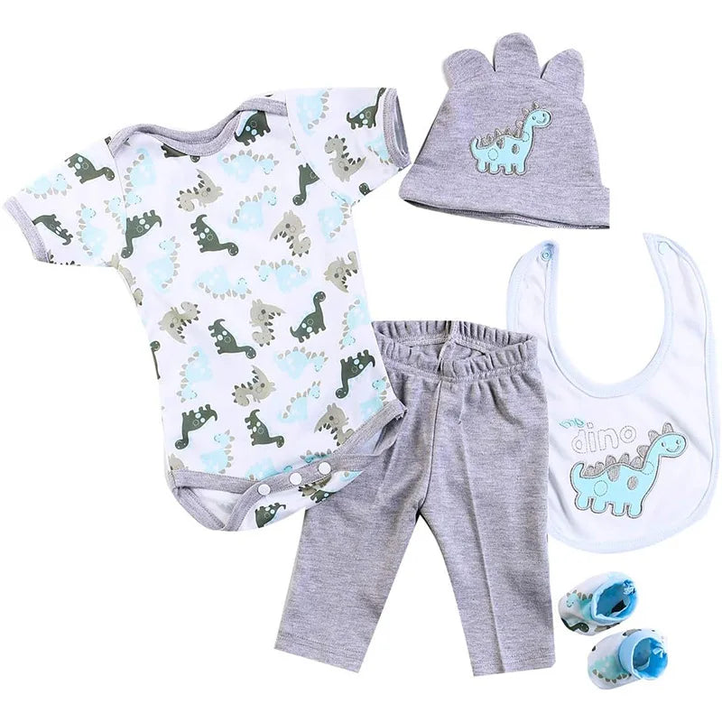 Reborn Doll Clothes Baby Girl Boy Outfit for 50-55cm Newborn Dolls, 0-3 Month Toddler Doll Kit, Realistic Baby Doll Clothing Set, Accessories