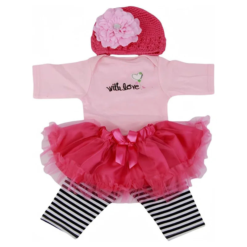 Reborn Doll Clothes Baby Girl Boy Outfit for 50-55cm Newborn Dolls, 0-3 Month Toddler Doll Kit, Realistic Baby Doll Clothing Set, Accessories