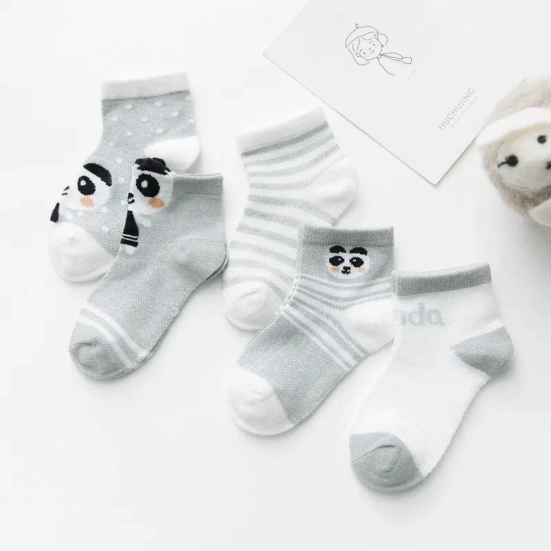 Giggles And Grab 02 / XS(0-9M) 5Pairs/lot 0-2Y Infant Baby Socks Baby Socks for Girls Cotton Mesh Cute Newborn Boy Toddler Socks Baby Clothes Accessories