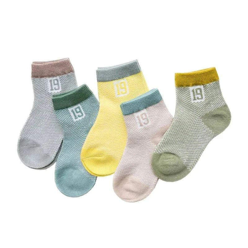 Giggles And Grab 09 / XS(0-9M) 5Pairs/lot 0-2Y Infant Baby Socks Baby Socks for Girls Cotton Mesh Cute Newborn Boy Toddler Socks Baby Clothes Accessories