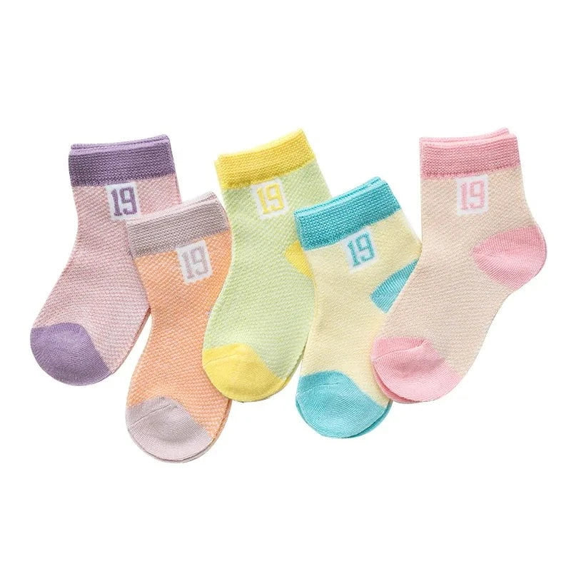 Giggles And Grab 10 / S(12-24M) 5Pairs/lot 0-2Y Infant Baby Socks Baby Socks for Girls Cotton Mesh Cute Newborn Boy Toddler Socks Baby Clothes Accessories