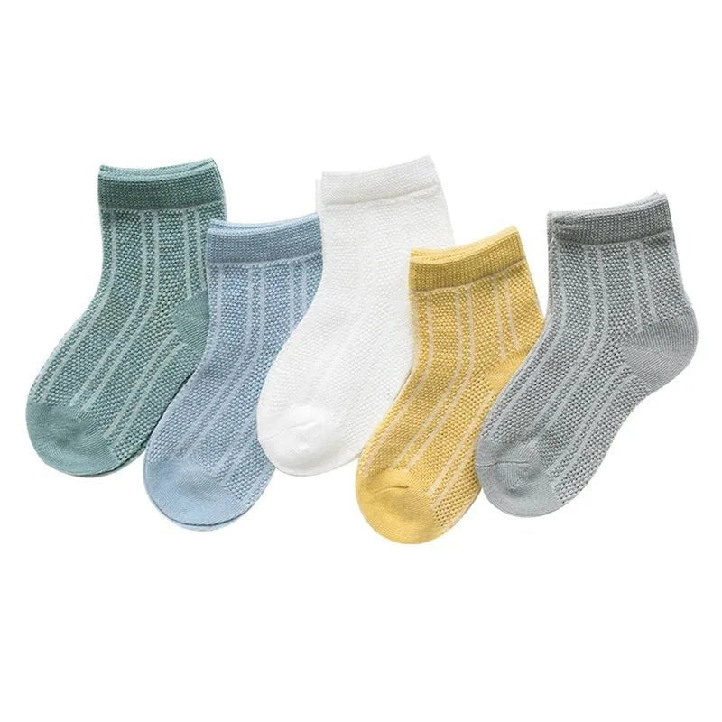 Giggles And Grab 11 / XS(0-9M) 5Pairs/lot 0-2Y Infant Baby Socks Baby Socks for Girls Cotton Mesh Cute Newborn Boy Toddler Socks Baby Clothes Accessories