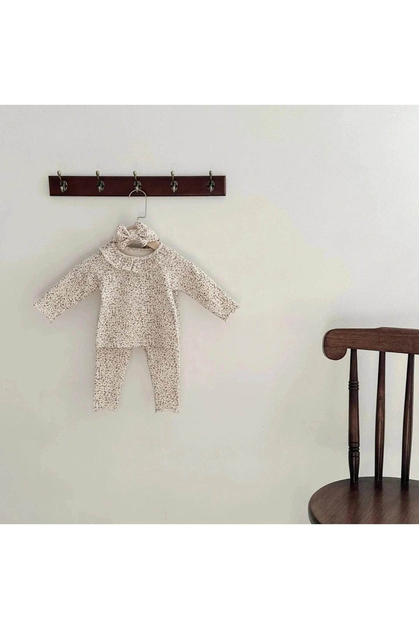Spring New Baby Long Sleeve Clothes Set Infant Girl Floral Tops - Giggles And Grab